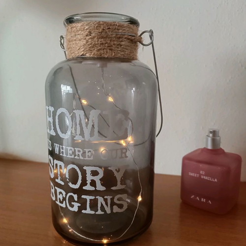 Decorative lantern bottle used with lights inside
