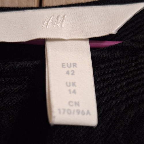 H&M maxi dress black with back opening size 42 like new