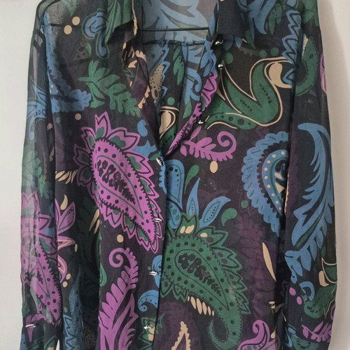 Zara semi-transparent shirt like new, black multicolor, size M