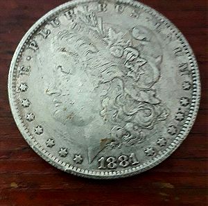 1881 one morgan dollar(αντιγραφον)