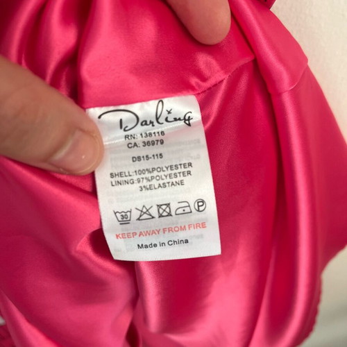 Darling L dress new pink with geometric patterns