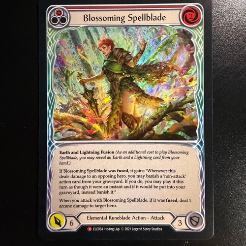 Blossoming Spellblade Rainbow Foil card like new