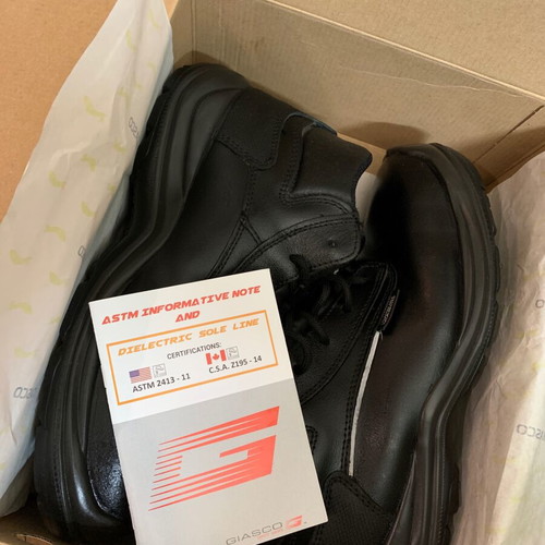 Giasco electrician safety boots size 44, black, dielectric sole