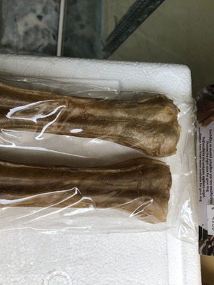 Pet Camelot solid natural bone from beef leather 16.51cm 100gr 2 pieces new