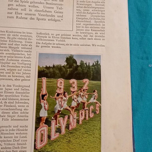 Βιβλίο λεύκωμα Ολυμπιακοί Αγώνες 1932 μεταχειρισμένο