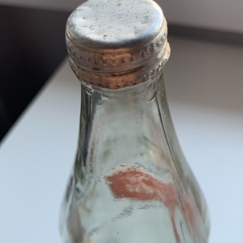Pepsi Cola and Coca Cola glass bottles 1 litre 1980s, pack