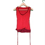 Sleeveless blouse used, red