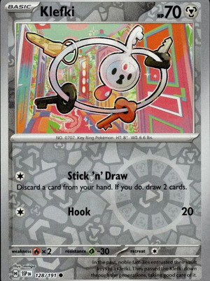 Pokemon Klefki 128/191 Reverse Holo collectible card new