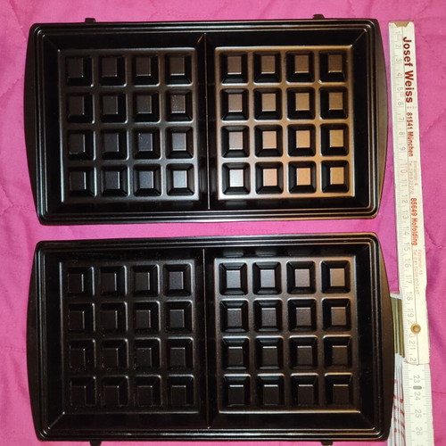 Replacement Plates Set for Toaster Waffle and Grill 22.5x13 cm like new