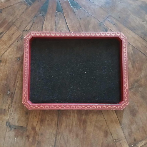 Cartier red velvet display tray used