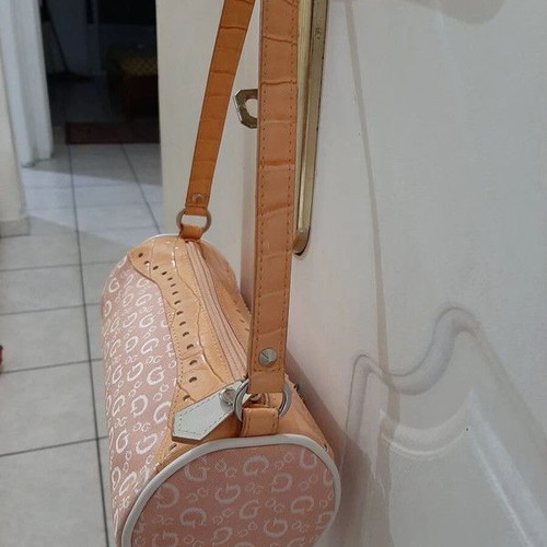 Guess vintage cloth barrel shoulder bag new orange