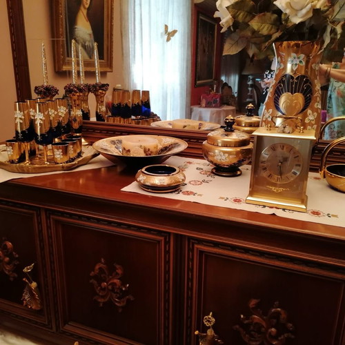 Buffet used walnut wood with handmade carvings
