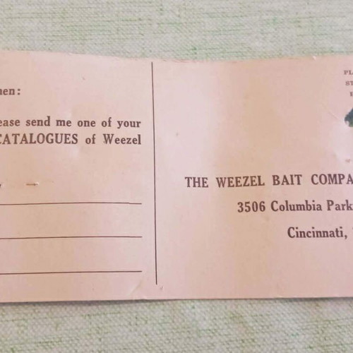 The Weezel Casting Feathered Minnow vintage fishing lure used