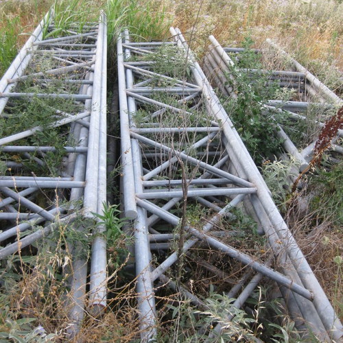 Road sign braces used, galvanized with accessories