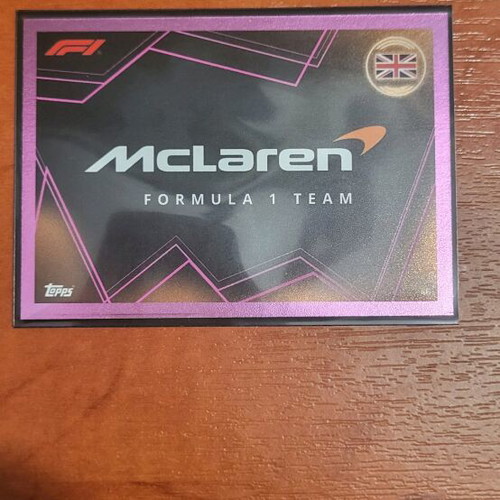 F1 topps 2023 McLaren Formula 1 Team pink used