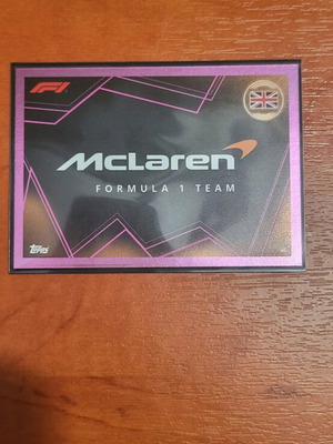 F1 topps 2023 McLaren Formula 1 Team pink used