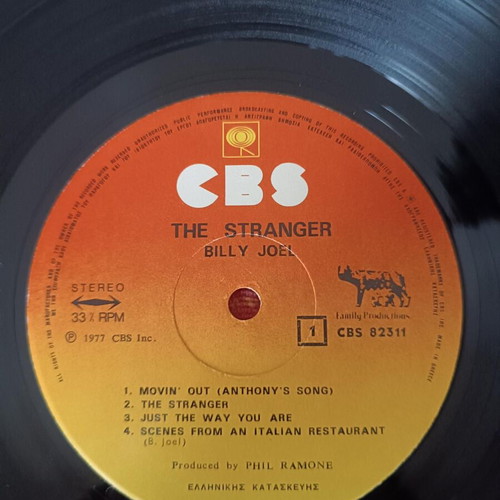 Billy Joel The Stranger vinyl record used, rock
