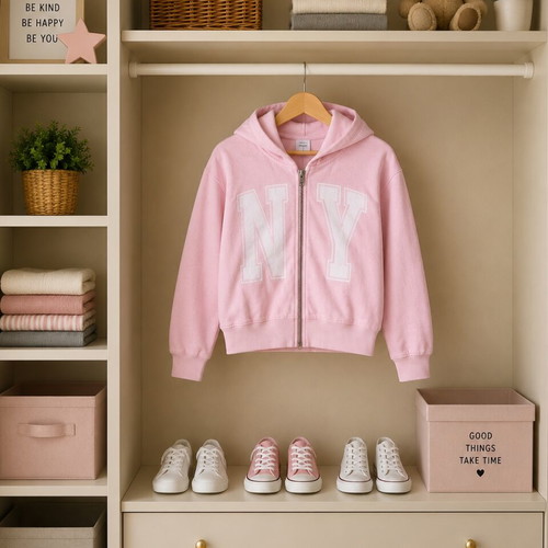 Zara Girls Pink Hoodie Jacket Like New 9-10 Years