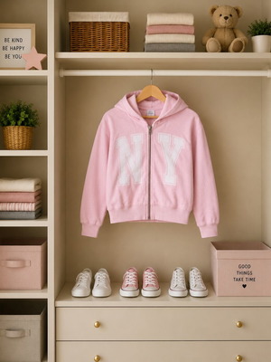 Zara Girls Pink Hoodie Jacket Like New 9-10 Years