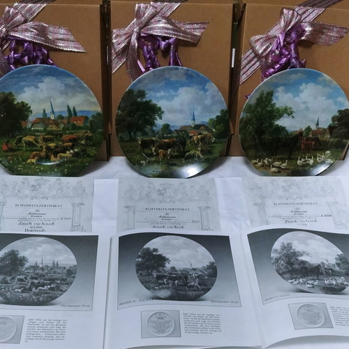 Seltmann Weiden wall plate collection 6 pcs "Animals of Our Village" new