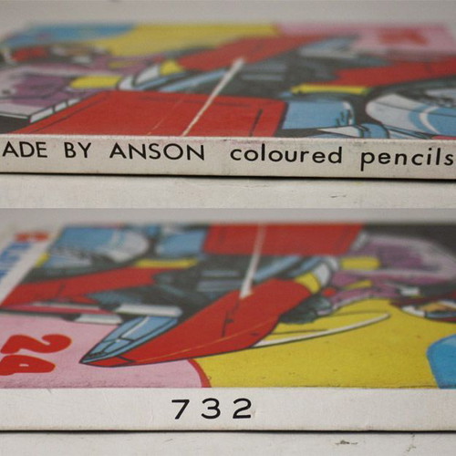 Vintage 80's 24x Anson large colored pencils new, Taiwan
