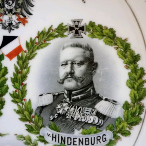 Collectible porcelain decorative plate Germany WWI like new