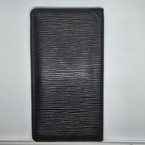 Louis Vuitton leather wallet used, black