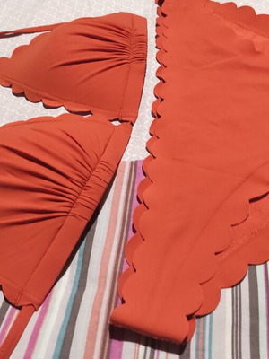 Bikini H&M size 36 small like new, dark orange