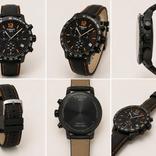 Tissot 1853 Chronograph μαύρο πορτοκαλί Swiss Made καινούργιο
