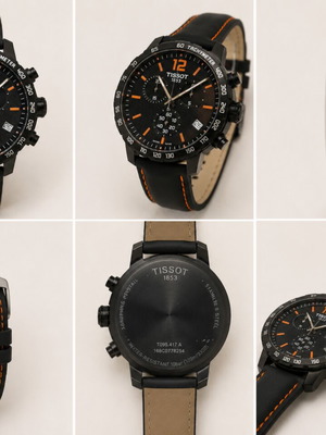 Tissot 1853 Chronograph μαύρο πορτοκαλί Swiss Made καινούργιο