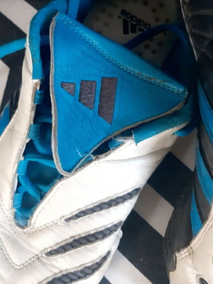Adidas αθλητικά παπούτσια μέγεθος 39 1/3 μεταχειρισμένα, λευκό περλέ, μπλε, γκρι, γνήσιο δέρμα
