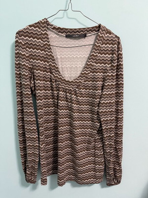 One Two women's blouse with zig-zag pattern used, size S