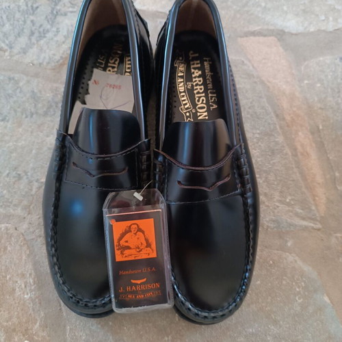 Loafer shoes J. Harrison Handsewn USA size 41 new, black