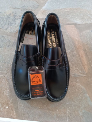 Loafer shoes J. Harrison Handsewn USA size 41 new, black