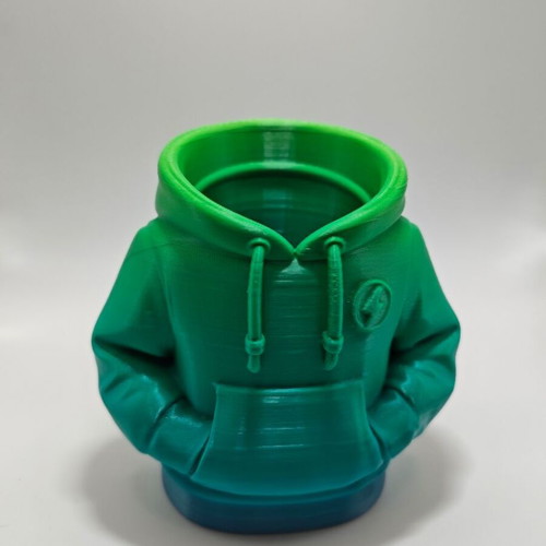 Handmade hoodie pencil holder green gradient, new