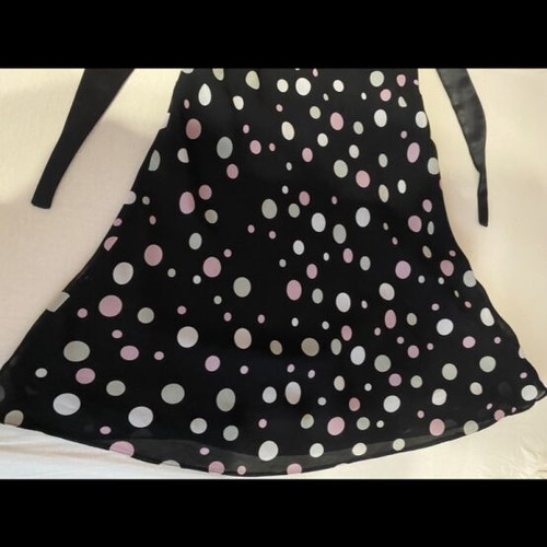 Stenia polka dot skirt with satin belt like new, size M