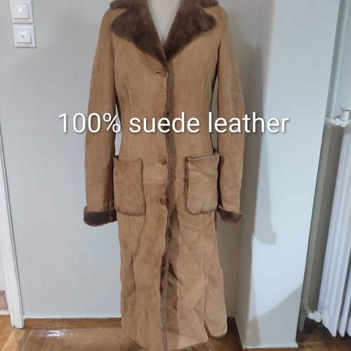 Zara long suede leather coat like new, size S/M
