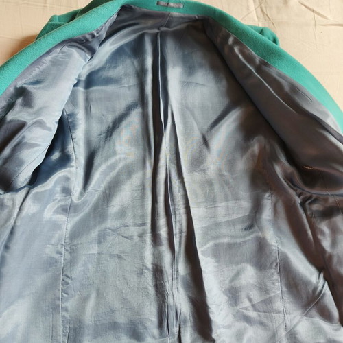 Handmade turquoise jacket like new, tailored