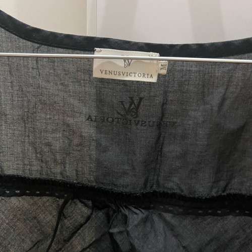 Venus Victoria semi-transparent blouse like new, size M 38 10, black and grey