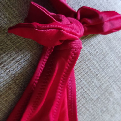 Swimsuit like new, red, size 50, side tie