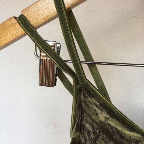 Y2K Dark Green Rave Top camisole M like new