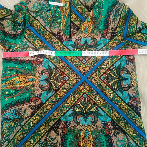 Biancoghiaccio paisley-print kaftan dress boho chic, like new, size M