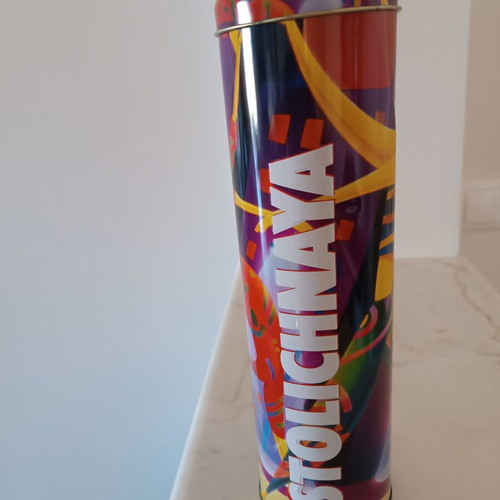 Metal vodka box like new, height 30cm