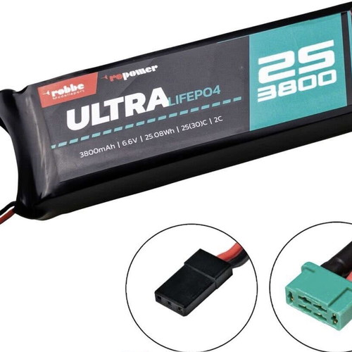 Robbe Modellsport RO-POWER Ultra LiFePO4 3800mAh 6.6V 2S Batteries Pack of 2 new sealed