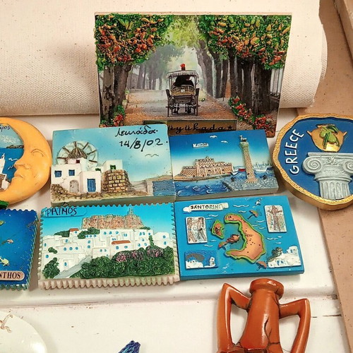 Collection of 32 new collectible magnets from Italian islands, Constantinople and ancient Greece