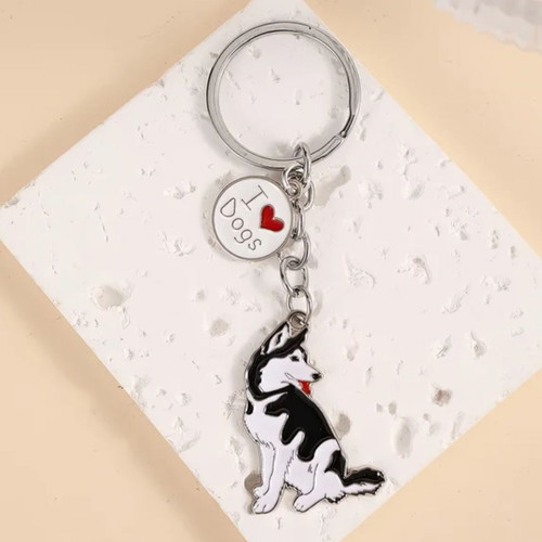 Husky dog keychain new