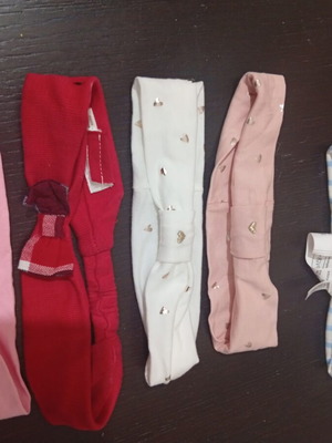 Set of 7 baby headbands, various designs, Mayoral and Orchestra