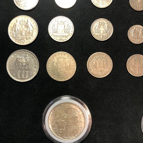 Collection of 37 used coins 1912-1982 with 2 silver coins