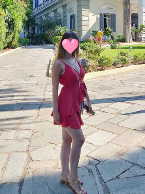 Mini dress coral color size Small like new