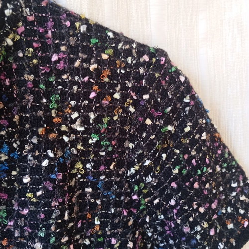 Tweed knitted Mango office dress like new, black, size M